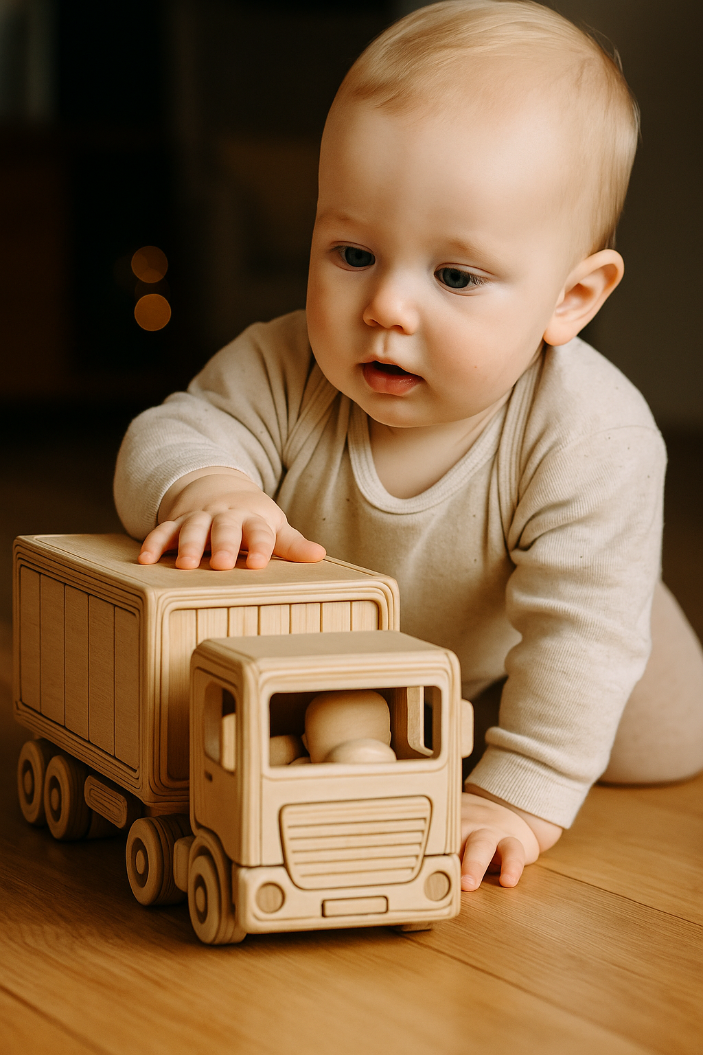 Wooden Wheels of Wonder A Baby's First Adventure with the Classic Truck Toy