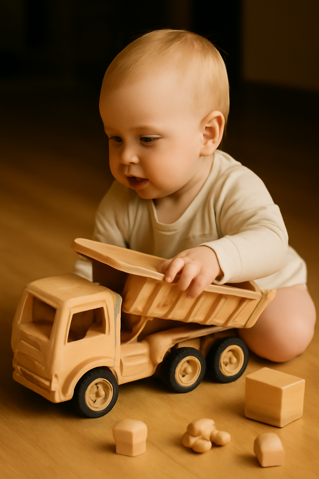 The Gentle Giant: A Baby's First Wooden Dump Truck Adventure
